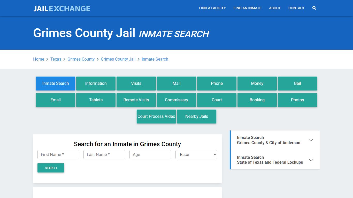 Grimes County Jail, TX Inmate Search: Roster & Mugshots