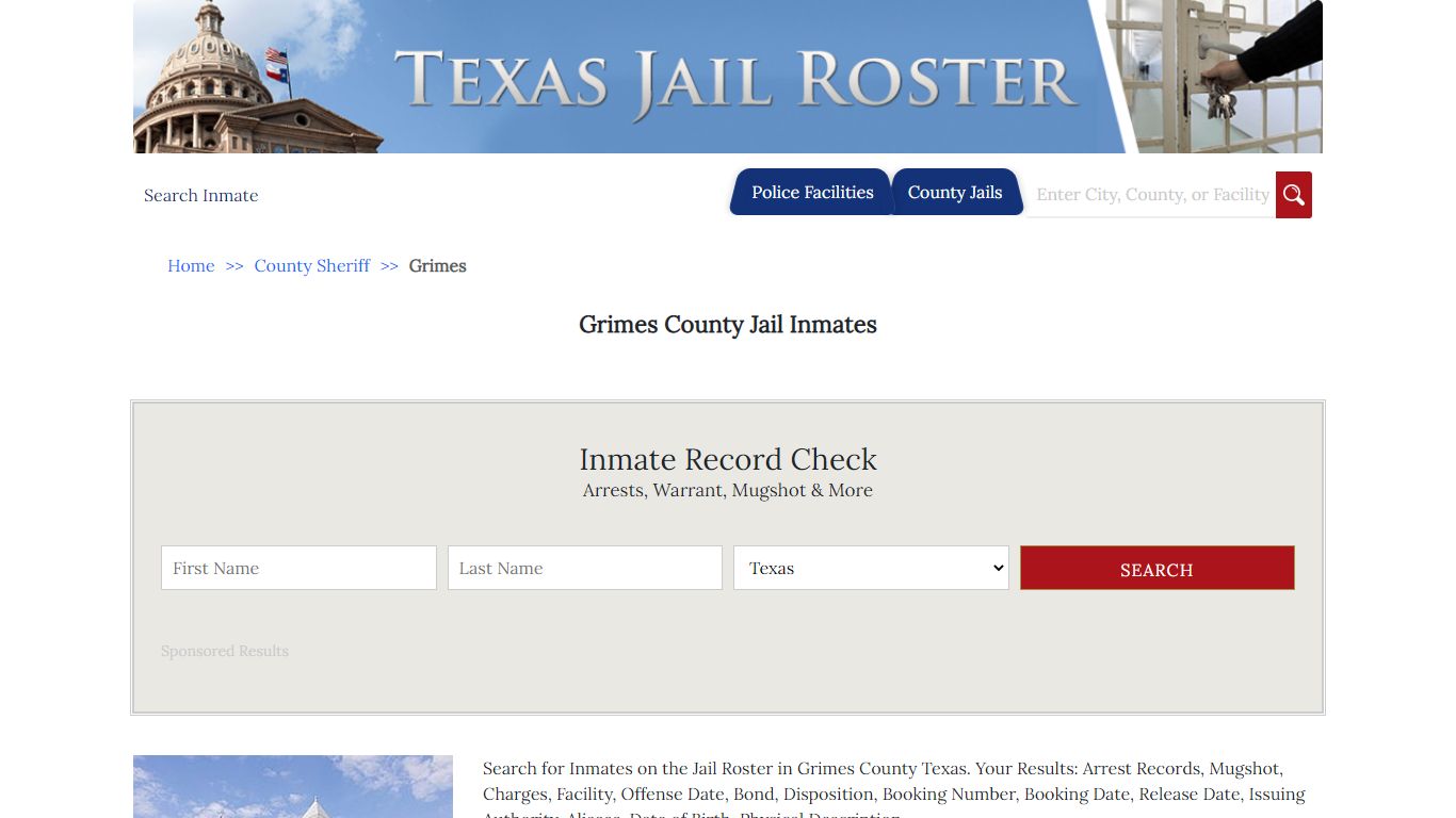 Grimes County Jail Inmates - Jail Roster Search